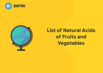 List of Natural Acids of Fruits and Vegetables