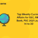 Top Weekly Current Affairs for SSC, RRB, Bank, PSC 2021 June 14 to 20