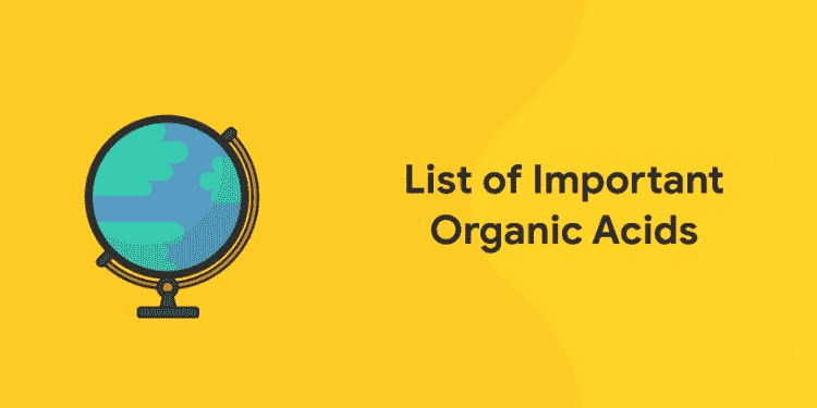 list of important organic acids