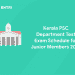 Kerala PSC Department Test Exam Schedule for Junior Members 2021