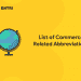 List of Commerce Related Abbreviations