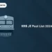 RRB JE Post List 2024