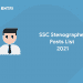 SSC Stenographer Posts List 2021