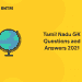 Tamil Nadu GK Questions and Answers 2021