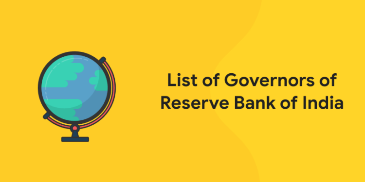 governors of RBI List