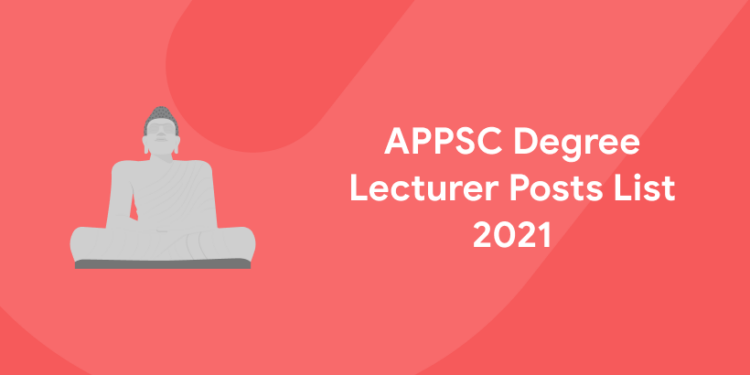 APPSC Degree lecturer posts list