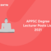 APPSC Degree lecturer posts list