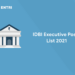 IDBI Executive Posts List 2021