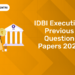 IDBI Executive Previous Question Papers 2025
