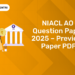 NIACL AO Question Paper 2025 – Previous Paper PDF