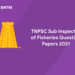TNPSC Sub Inspector of Fisheries Question Papers 2021