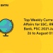 Top Weekly Current Affairs for SSC, RRB, Bank, PSC 2021 July 26 to August 01