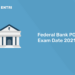 Federal Bank po Exam Date 2021