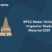 BPSC Motor Vehicle Inspector Study Material 2021