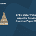 BPSC Motor Vehicle Inspector Previous Question Paper 2021