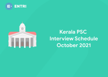 Kerala PSC Interview Schedule October 2021