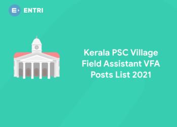 Kerala PSC Village Field Assistant VFA Posts List 2021