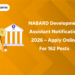 NABARD Development Assistant Notification 2026 – Apply Online for 162 Posts