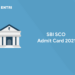 SBI SCO Admit Card 2021
