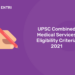 UPSC Combined Medical Services Eligibility Criteria 2021