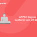 APPSC Degree Lecturer Cut-off 2021