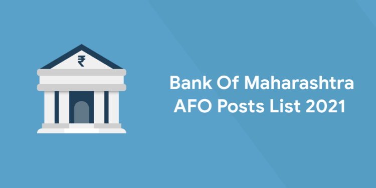 bank of maharashtra afo posts list