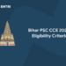 BPSC 67th CCE Eligibility Criteria 2021