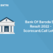 Bank Of Baroda SO Result 2022 - Scorecard,Call Letter