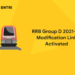 RRB Group D 2021-22 Modification Link Activated
