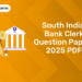 South India Bank Clerk Question Papers 2025 PDF