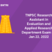 TNPSC Research Assistant in Evaluation and Applied Research Department 2021-22
