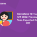 Karnataka TET Cut Off 2022: Previous Year, Expected Cut Off
