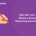 UGC NET 2021 Memory Based Reasoning Questions