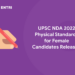 UPSC NDA 2022 Physical Standards for Female candidates released
