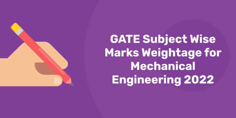 GATE Subject Wise Marks Weightage for Mechanical Engineering 2022