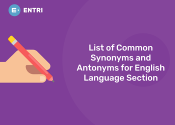 List of Common Synonyms and Antonyms for English Language Section