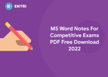 MS Word Notes For Competitive Exams PDF Free Download
