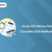 Kerala PSC Women Police Constable 2025 Notification PDF, Date