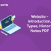 Website - Introduction, Types, History Notes PDF