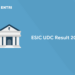 ESIC UDC Result 2022