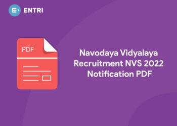 Navodaya Vidyalaya Recruitment NVS 2022 Notification PDF