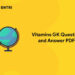 Vitamins GK Question and Answer PDF