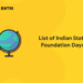 List of Indian State Foundation Days