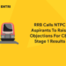 RRB Calls NTPC Aspirants To Raise Objections For CBT Stage 1 Results