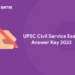 UPSC Civil Service Exam Answer Key 2022