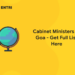 Cabinet Ministers of Goa - Get Full List Here