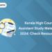Kerala High Court Assistant Study Materials 2024: Check Resources