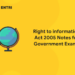 Right to information Act 2005 Notes for Government Exams