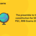 The preamble to the constitution for SSC, PSC, RRB Exams 2022