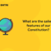 What are the salient features of our Constitution?